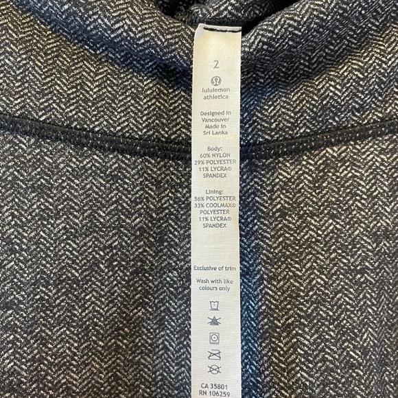 Lululemon Chevron Fleece Size 2 Leggings - Picture 5 of 10